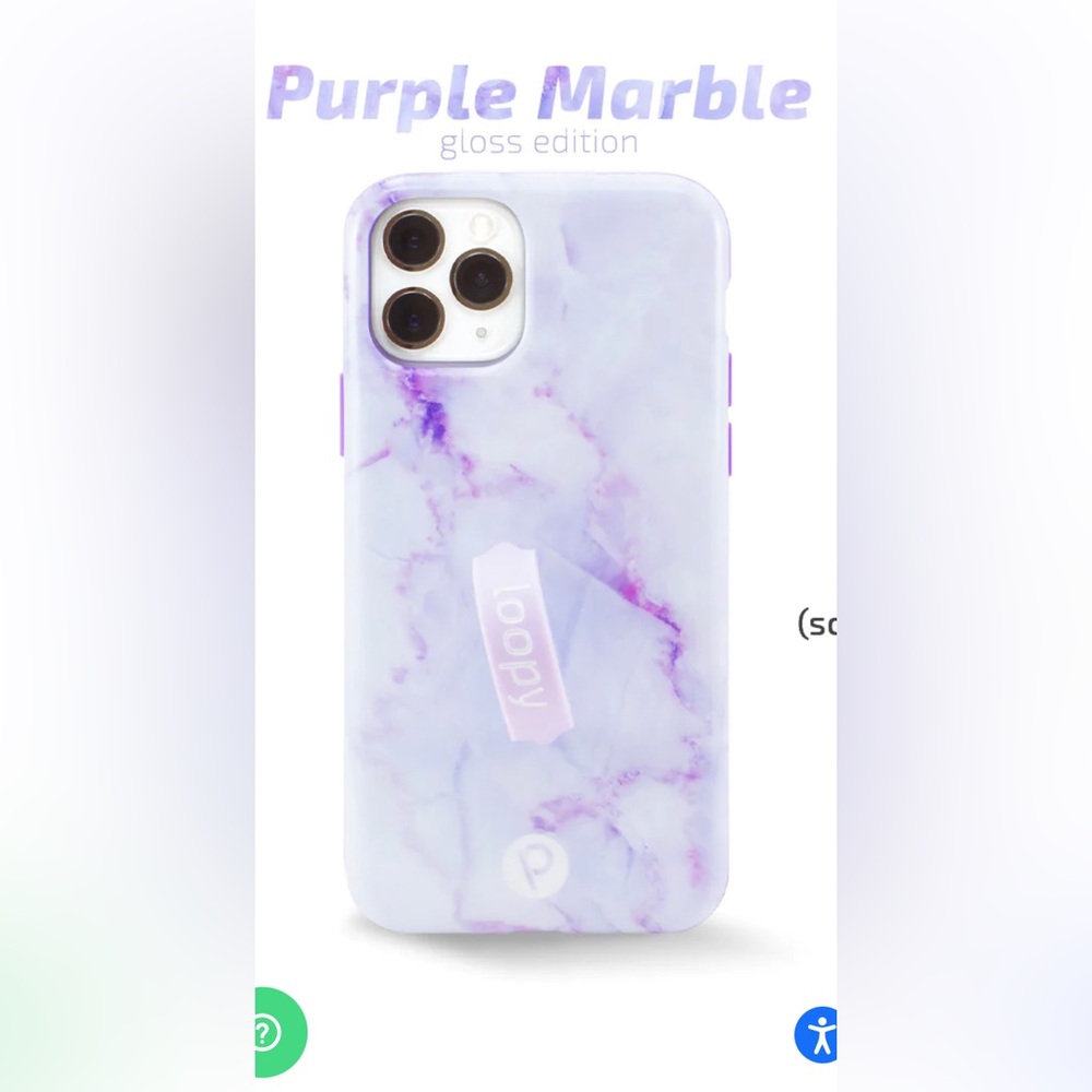 iPhone 11 Pro Purple Marble Loopy Case